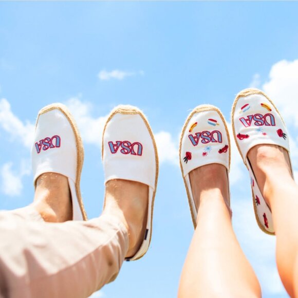 NEW SOLUDOS The Original Embroidered Espadrille Shoes white 257 3M4T - Picture 4 of 6